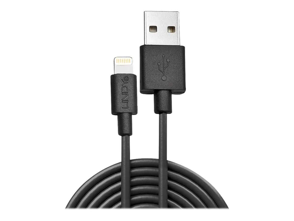 Lindy - Lightning-Kabel - Lightning (M) bis USB (M) - 2 m - Schwarz - halogenfrei - für Apple iPad/iPhone/iPod (Lightning)