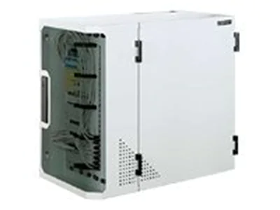 apraNET VARI 2000 - Gehäuse - geeignet für Wandmontage - Hellgrau, RAL 7035 - 6U - 48.3 cm (19")