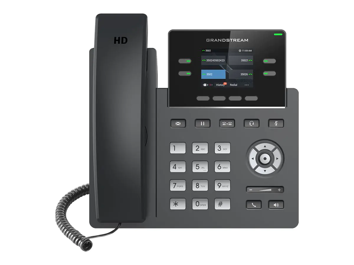 Grandstream GRP2612P - VoIP-Telefon mit Rufnummernanzeige/Anklopffunktion GRP-2612P