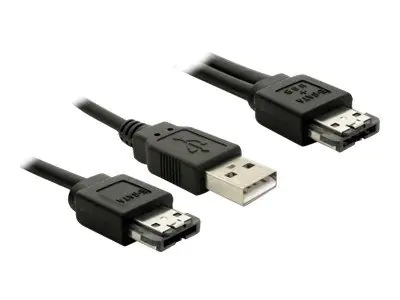 Delock Power Over eSATA cable - Power Over eSATA -Kabel - Serial ATA 150/300 - USB, eSATA zu