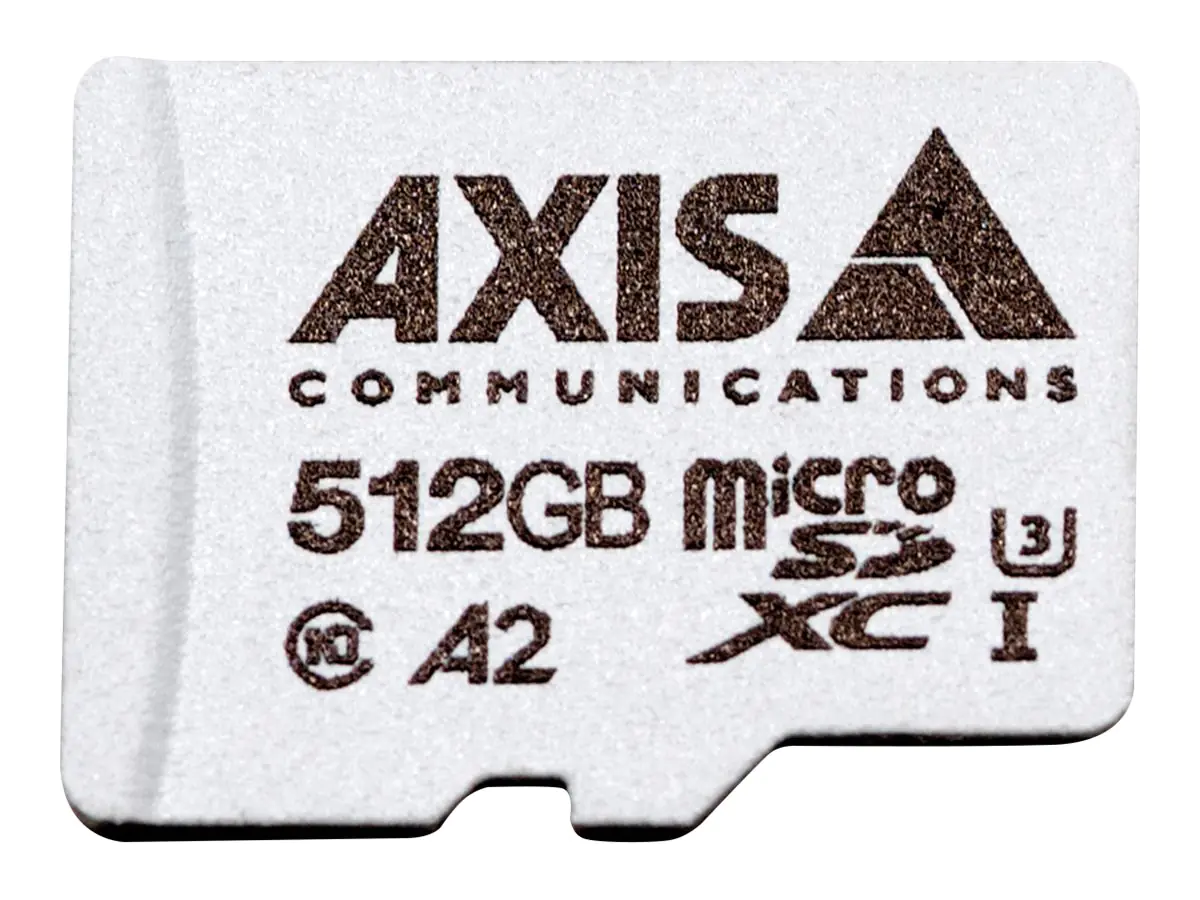 AXIS Surveillance - Flash-Speicherkarte (microSDXC-an-SD-Adapter inbegriffen) - 512 GB - A2 / UHS-I U3 / Class10 - microSDXC UHS-I - für AXIS D3110, M3085, M3086, M4308, M5075, M7116, P3727, P3818, Q1656, Q1715, Q1942, Q6100