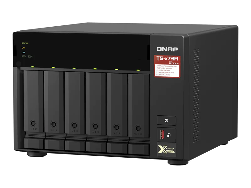 QNAP TS-673A - NAS-Server - 6 Schächte - SATA 6Gb/s - RAM 8 GB - Gigabit Ethernet / 2.5 Gigabit Ethernet