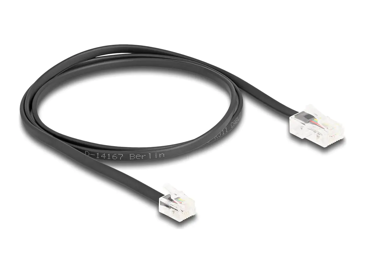 Delock - Telefonkabel - RJ-45 (M) zu RJ-11 (M) - 1 m - flach - Schwarz