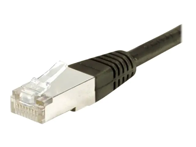 Dexlan - Patch-Kabel - RJ-45 (M) zu RJ-45 (M) - 1.5 m - S/FTP - CAT 6a - geformt - Schwarz