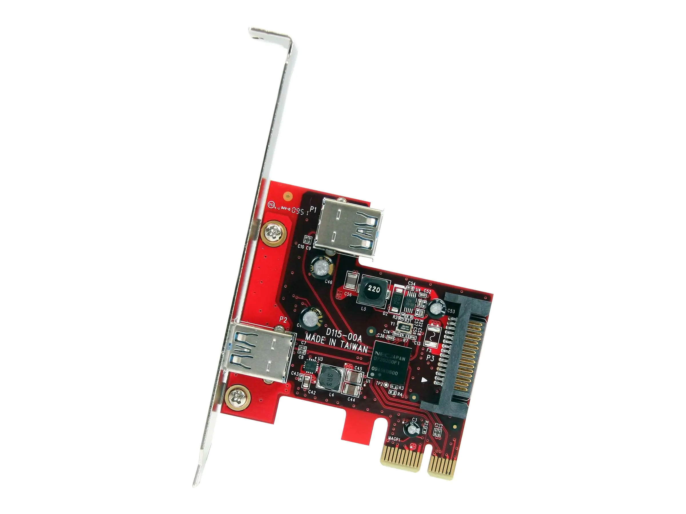 StarTech 2 Port USB 3.0 SuperSpeed PCI Express Schnittstellenkarte mit UASP Unterstützung - PCIe USB 3 Karte 1 intern/ 1 extern - USB-Adapter - PCIe 2.0 Low-Profile - USB, USB 2.0, USB 3.0 - 2 Anschlüsse - für StarTech 4-Port