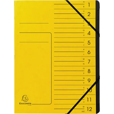 Exacompta 541209E, Project folder, A4, Karton, Gelb, 355 g/m², Gummiband