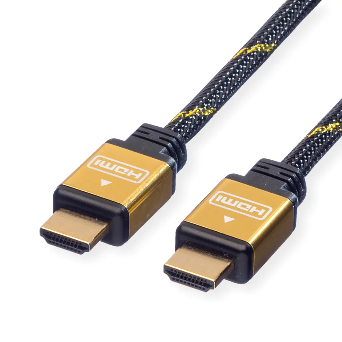 Roline Gold HDMI High Speed Cable with Ethernet - HDMI-Kabel mit Ethernet - HDMI männlich zu HDMI männlich - 5 m - Doppelisolierung - Schwarz