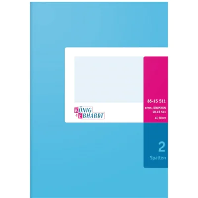 König & Ebhardt Geschäftsbuch 8615511 A5 40Blatt 2Spalten