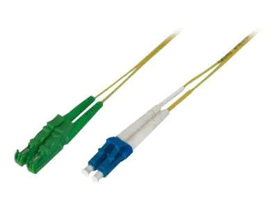 Digitus Professional - Patch-Kabel - LC Single-Modus (M) bis E2000/APC Einzelmodus (M) - 2 m - Glasfaser - Duplex - 9/125 Mikrometer - OS2 - halogenfrei - Gelb