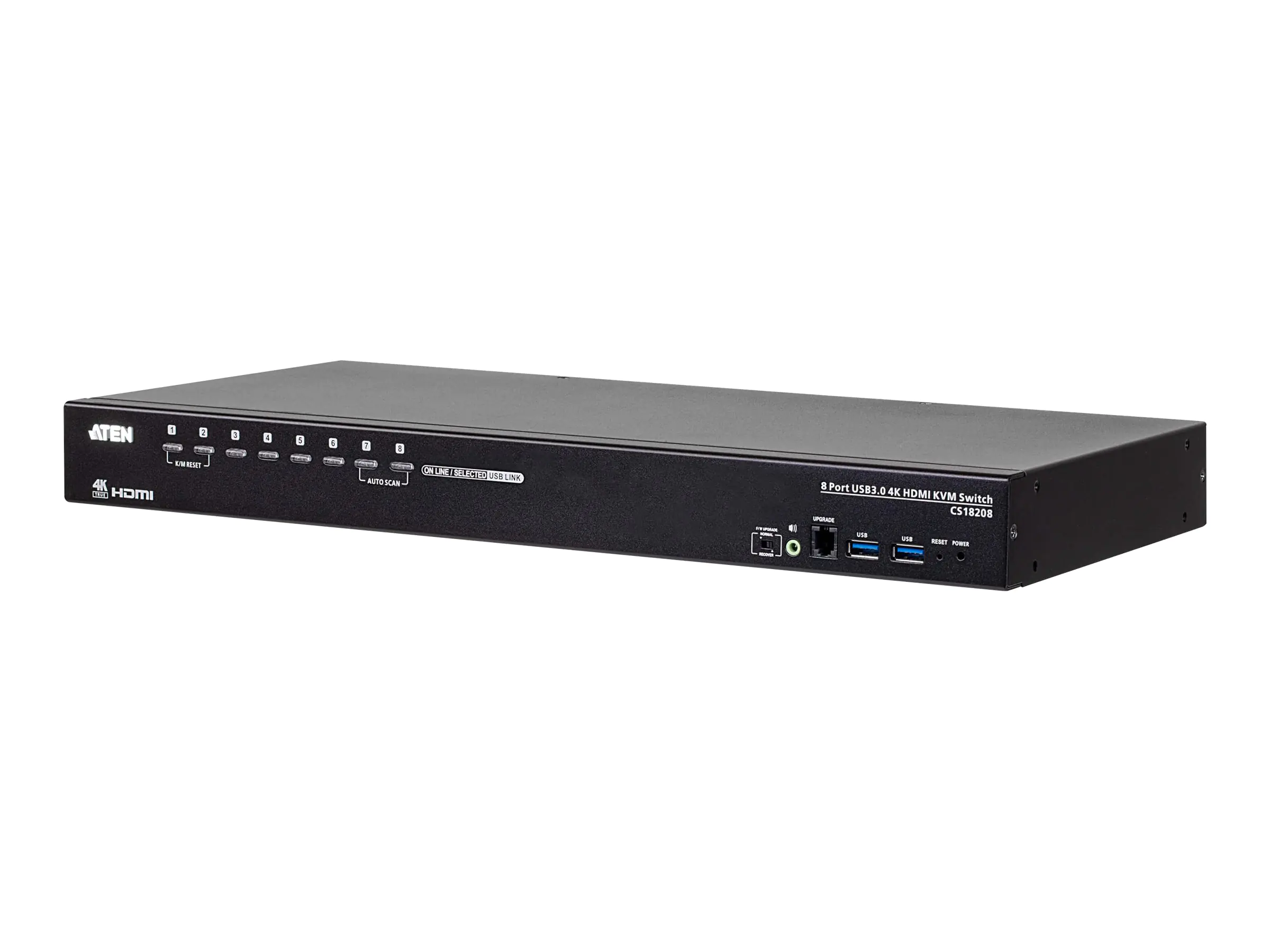 ATEN CS18208 - KVM-/Audio-/USB-Switch - 8 x KVM/Audio/USB - 1 lokaler Benutzer - an Rack montierbar - DC Power