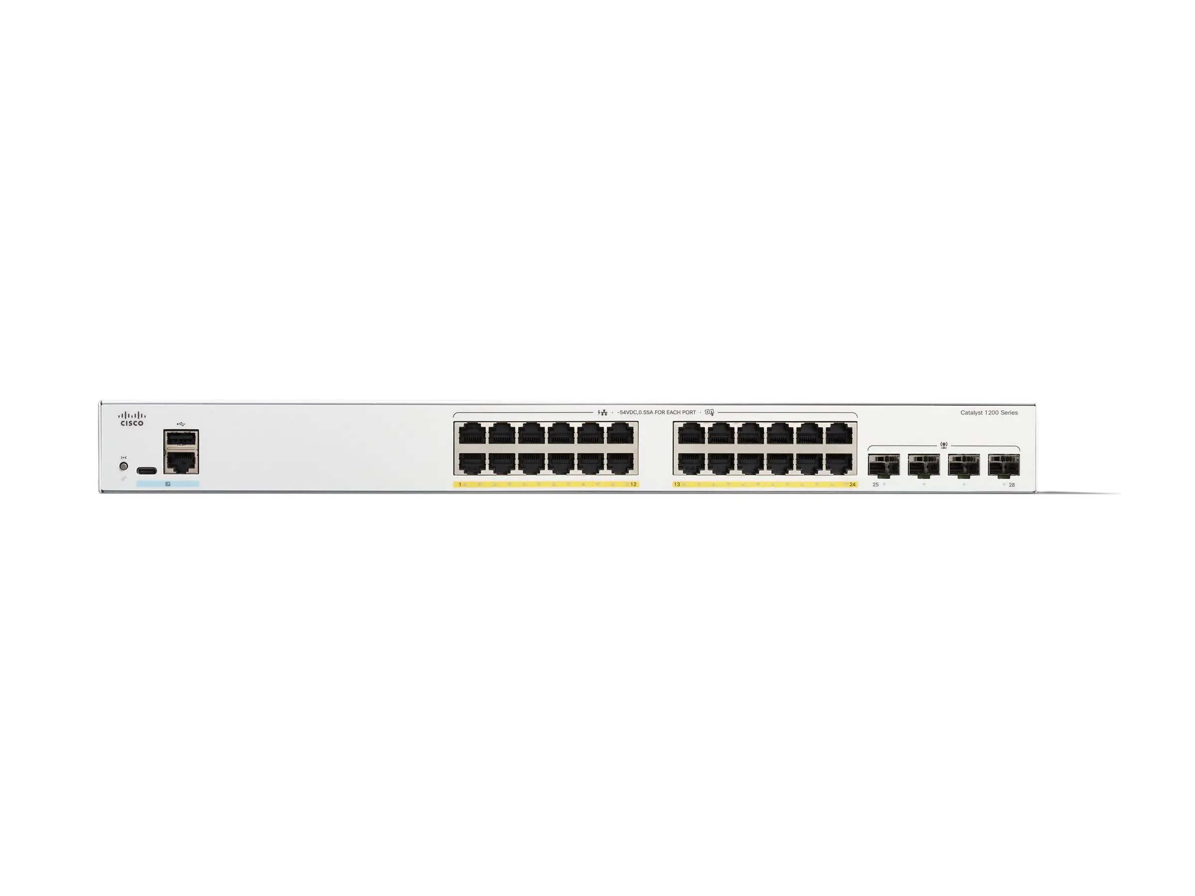Cisco Catalyst 1200-24FP-4G - Switch - L3 - Smart - 24 x 10/100/1000 (PoE+)