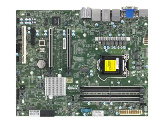 SUPERMICRO X12SCA-F - Motherboard - ATX - LGA1200-Sockel - W480 Chipsatz - USB-C Gen2, USB 3.2 Gen 1, USB 3.2 Gen 2 - Gigabit LAN, 2.5 Gigabit LAN - Onboard-Grafik - HD Audio