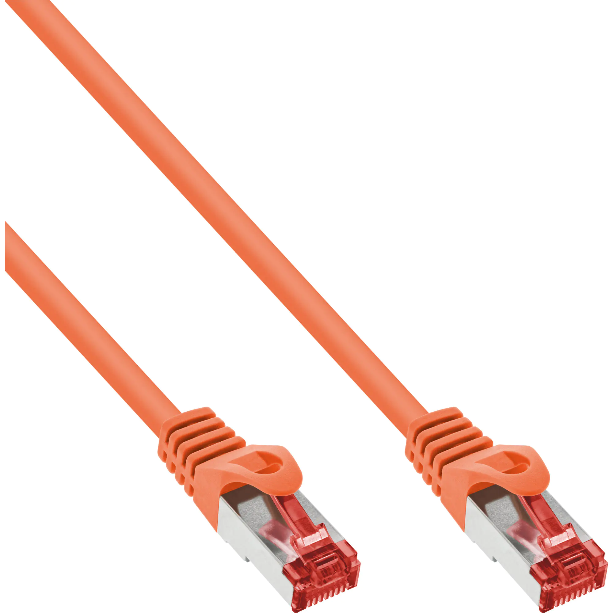 InLine - Patch-Kabel - RJ-45 (M) zu RJ-45 (M) - 15 m - SSTP-Kabel - CAT 6 - geformt - orange