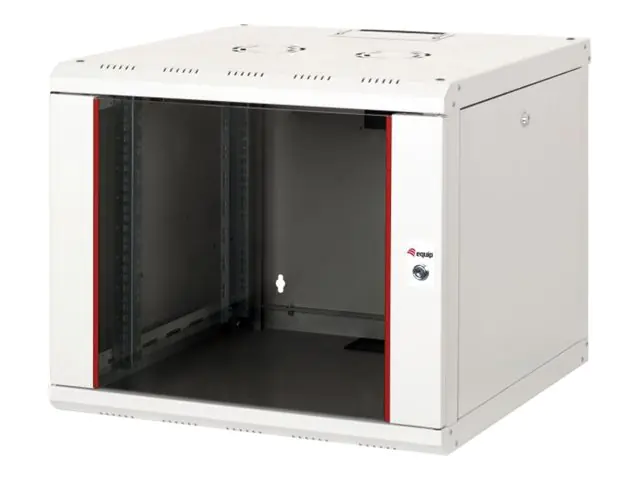 Equip Pro Mount - Schrank Netzwerkschrank - 600x600 mm, mit Glastür, abnehmbare und abschließbare Paneele, montiert - geeignet für Wandmontage - RAL 7035, Hellgrau - 9U - 48.3 cm (19") EPM-09-6060-G-CBAA