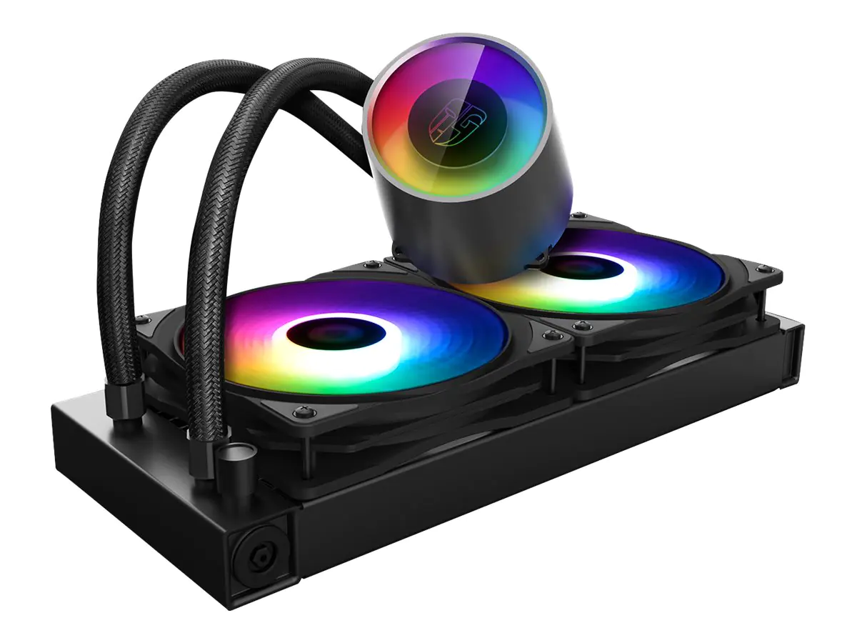 Gamer Storm Castle 240 RGB V2 - Prozessor-Flüssigkeitskühlsystem - (für: LGA2011, LGA2011-3, LGA2066, LGA1150, LGA1151, LGA1155, LGA1366, AM2, AM2+, AM3, AM3+, AM4, FM1, FM2, FM2+, TR4) - Aluminium - 120 mm