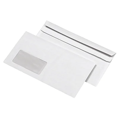 MAILmedia Briefumschlag Kompakt 229 x 125 mm (B x H) mit Fenster 75g/m² mit Selbstklebung Papier weiß