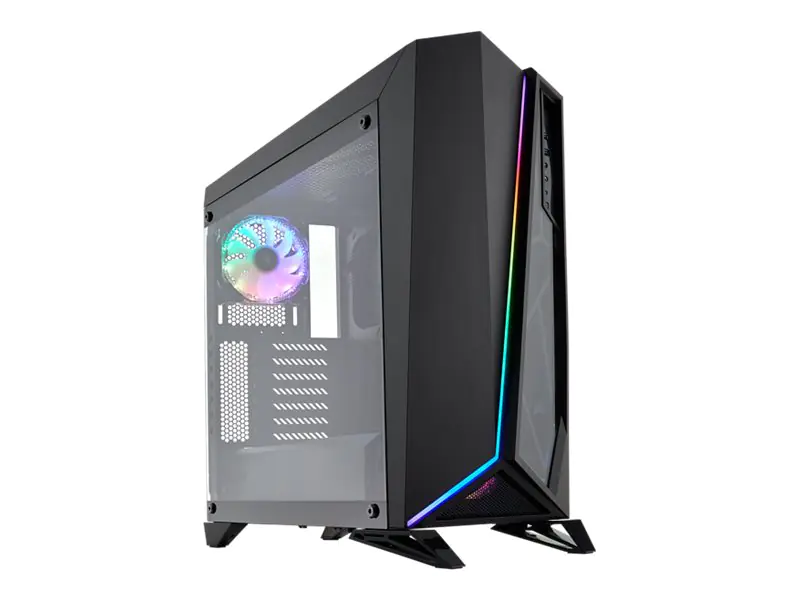 CORSAIR Carbide Series SPEC-OMEGA - Tower - ATX - Seitenteil mit Fenster (gehärtetes Glas) - keine Spannungsversorgung (ATX) - Schwarz - USB/Audio