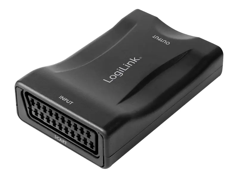 LogiLink - HDMI-Adapter - 20-polig SCART weiblich zu HDMI weiblich - abgeschirmt - Schwarz - 1080p-Unterstützung, 60 Hz