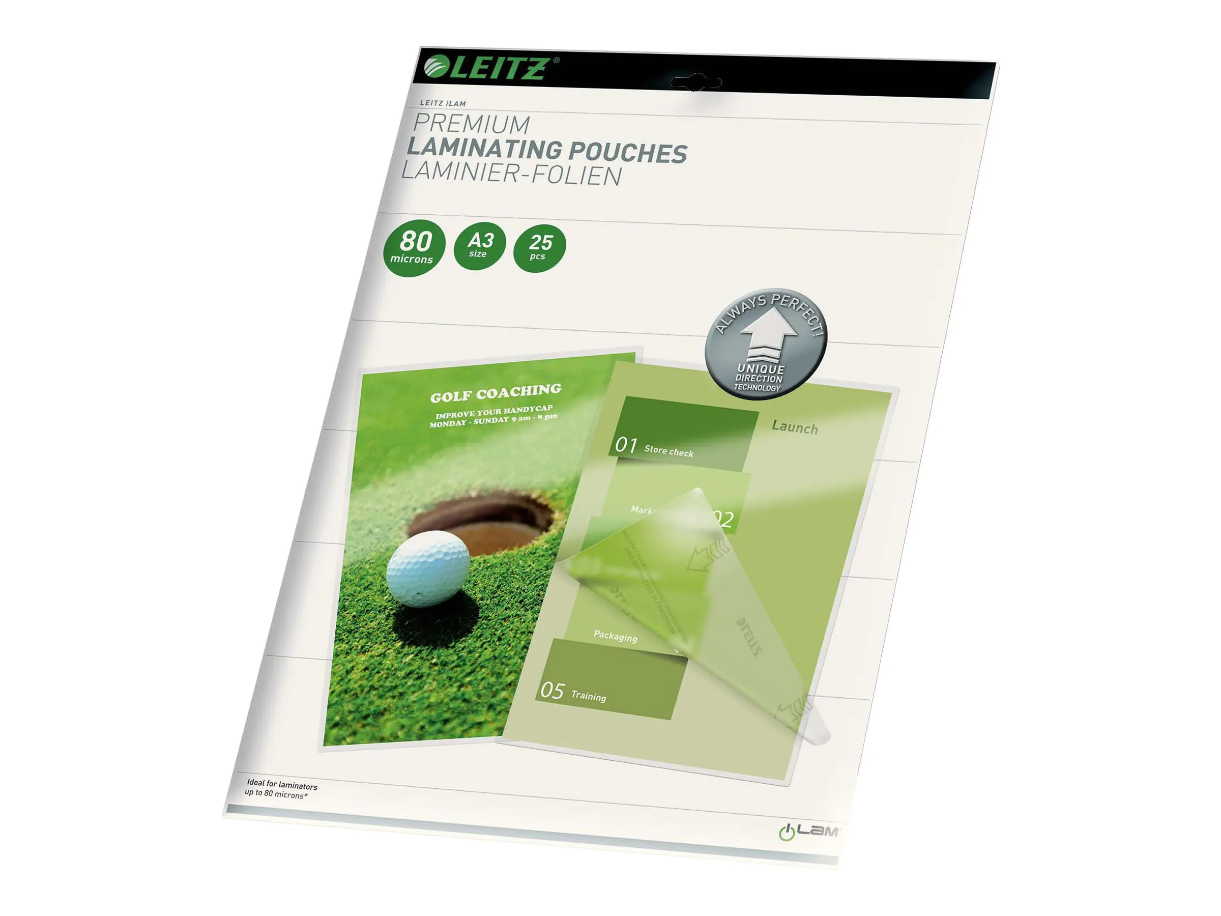 Leitz Laminierfolie 74860000 DIN A3 80mic glasklar 25 St./Pack.