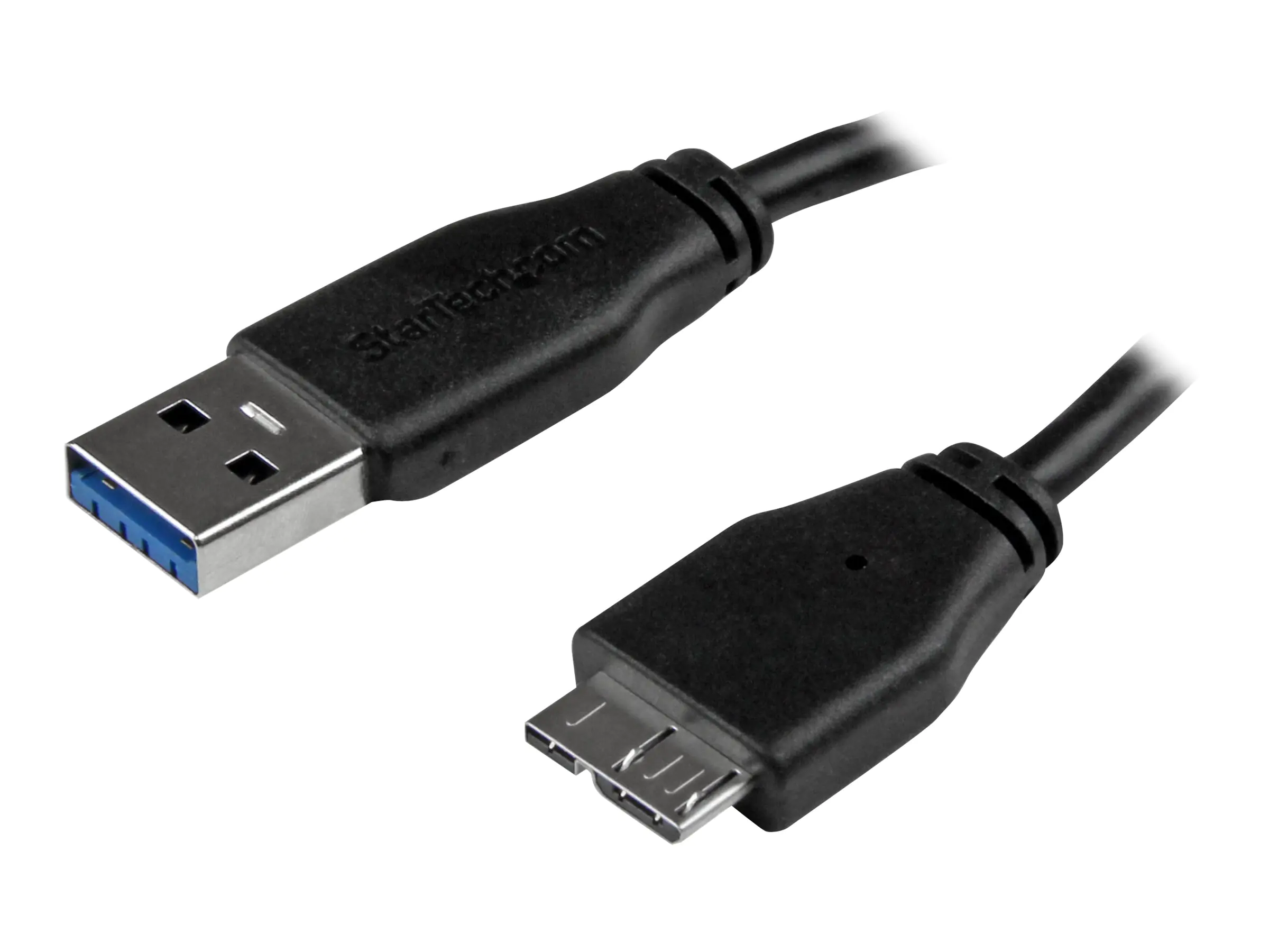 StarTech 15cm schlankes SuperSpeed USB 3.0 A auf Micro B Kabel - St/St - USB 3.0 Anschlusskabel - Schwarz - USB-Kabel - Micro-USB Typ B (M) zu USB Typ A (M) - USB 3.0 - 15 cm - geformt - Schwarz - für P/N: HB30A4AIB, HB30C4AIB, HB31C4AB, S251BMU313, S251B