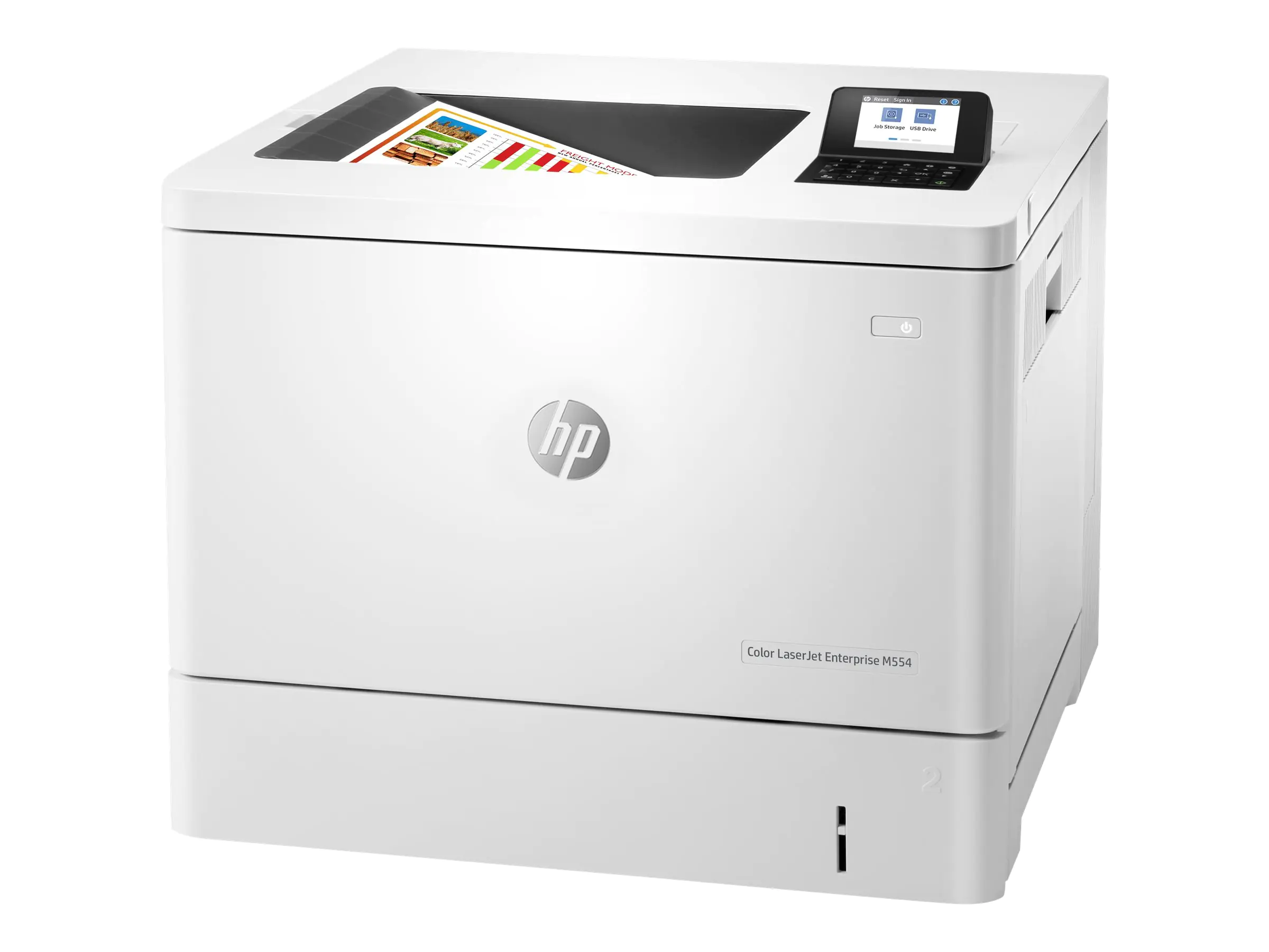 HP LaserJet Enterprise M554dn - Drucker - Farbe - Duplex - Laser - A4/Legal - 1200 x 1200 dpi - bis zu 33 Seiten/Min. (einfarbig)/ bis zu 33 Seiten/Min. (Farbe) - Kapazität: 650 Blätter - USB 2.0, Gigabit LAN, USB 2.0-Host