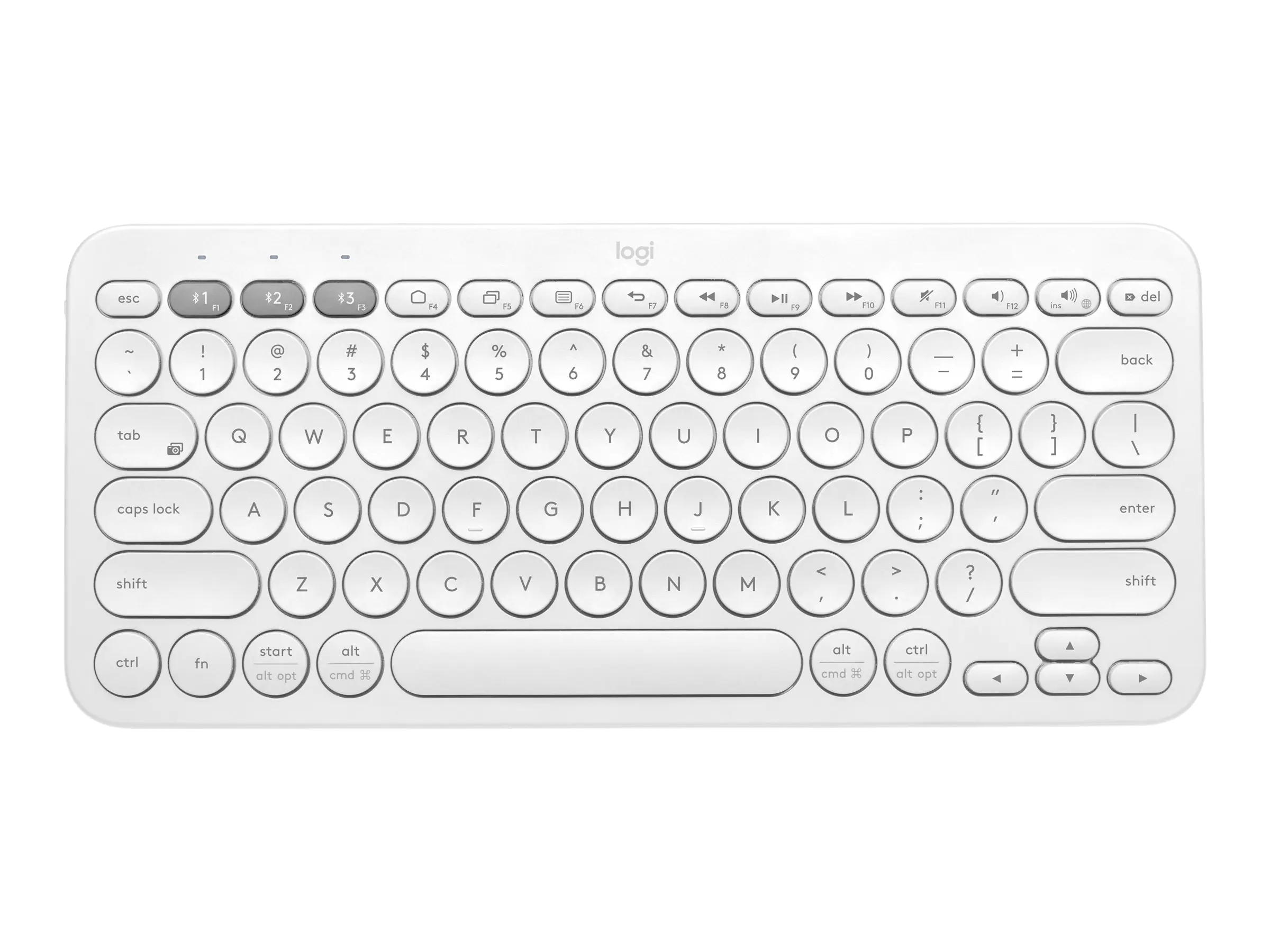Logitech K380 Multi-Device Bluetooth Keyboard - Tastatur - kabellos - Bluetooth 3.0 - Deutsch - Off-White