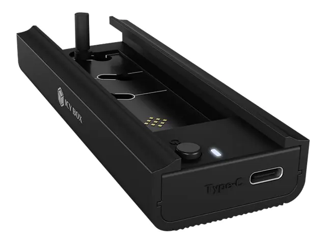 ICY BOX IB-180MC-C31 - Speichergehäuse - M.2 - SATA 6Gb/s / PCIe 3.0 x2 (NVMe) - USB 3.2 (Gen 2), USB-C 3.2 (Gen 2) - Schwarz