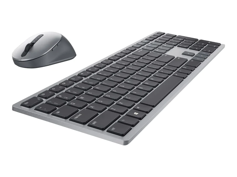 Dell Premier Wireless Keyboard and Mouse KM7321W - Tastatur-und-Maus-Set - kabellos - 2.4 GHz, Bluetooth 5.0 - QWERTY - US International - Titan Gray