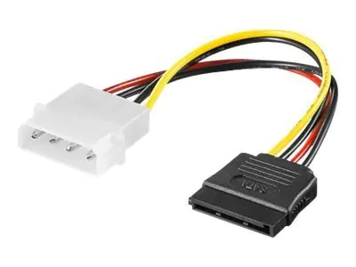 wentronic - Netzteil - interne Stromversorgung, 4-polig (M) zu SATA-Stromstecker (M) - 13 cm