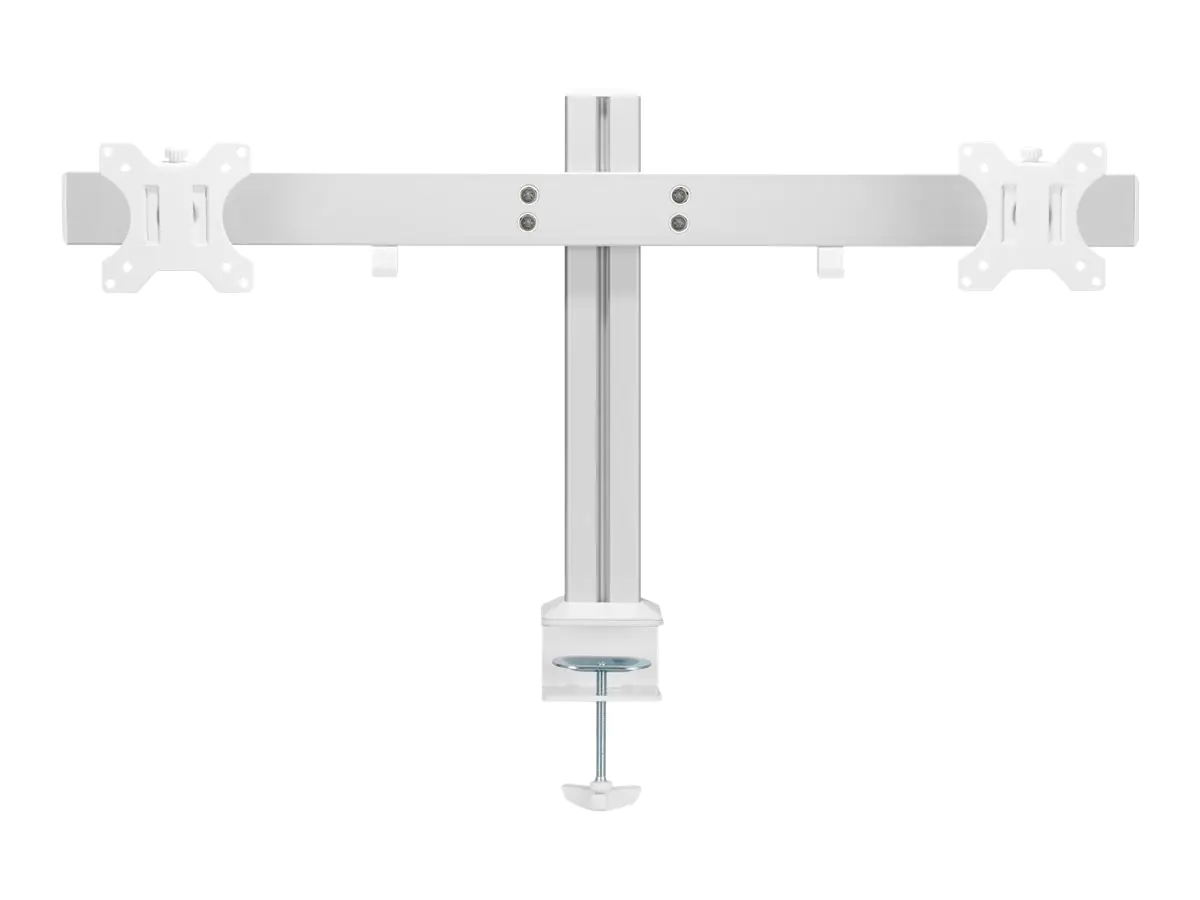 InLine - Befestigungskit - für 2 LCD-Displays - Kunststoff, Aluminium, Stahl - Fine Texture Gray - Bildschirmgröße: 43.2-81.3 cm (17"-32") - Tischmontage