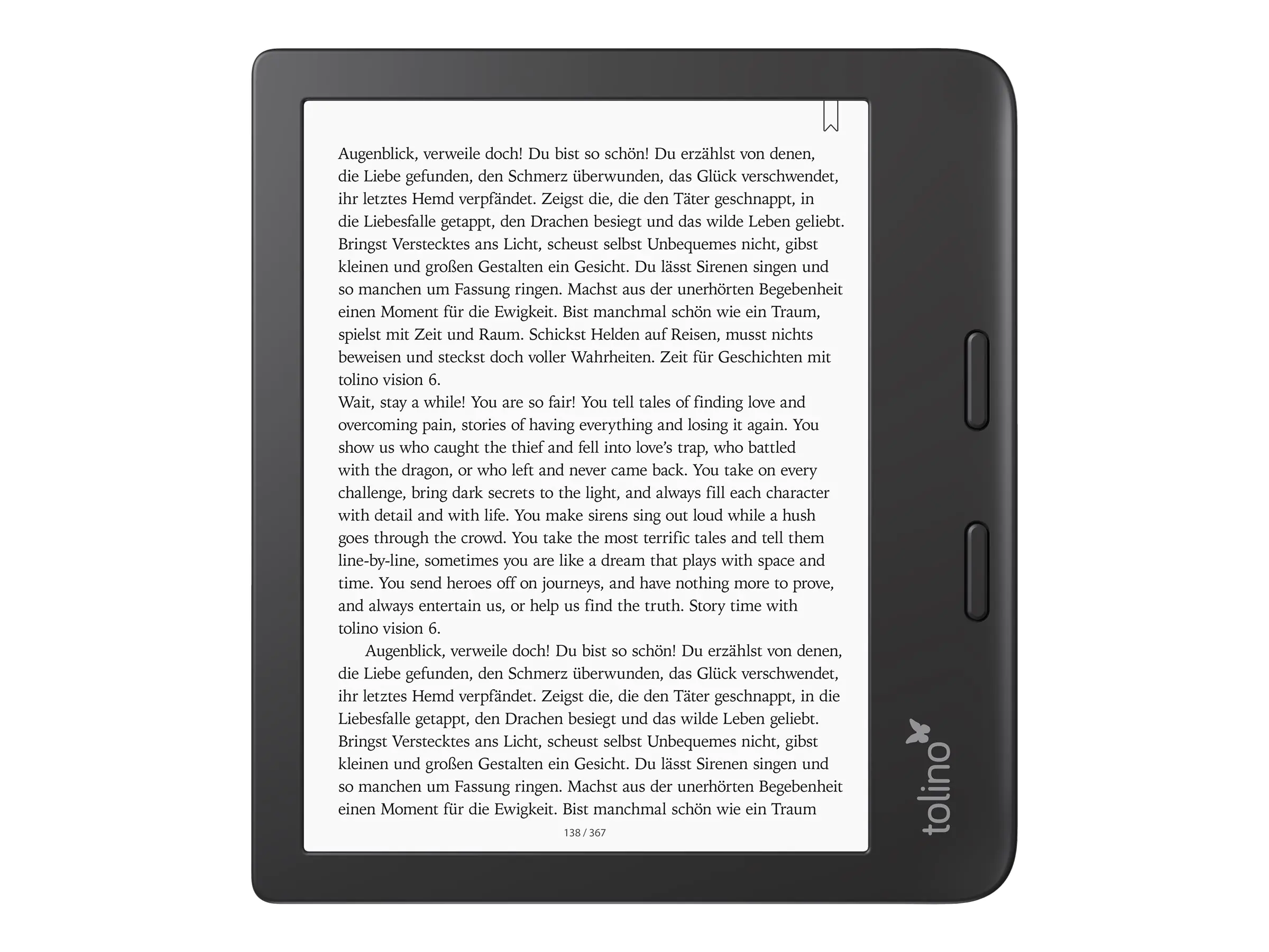 Tolino Vision 6 - eBook-Reader - 16 GB - 17.8 cm (7") einfarbig E Ink Carta 1200 (1264 x 1680) - Touchscreen - Wi-Fi