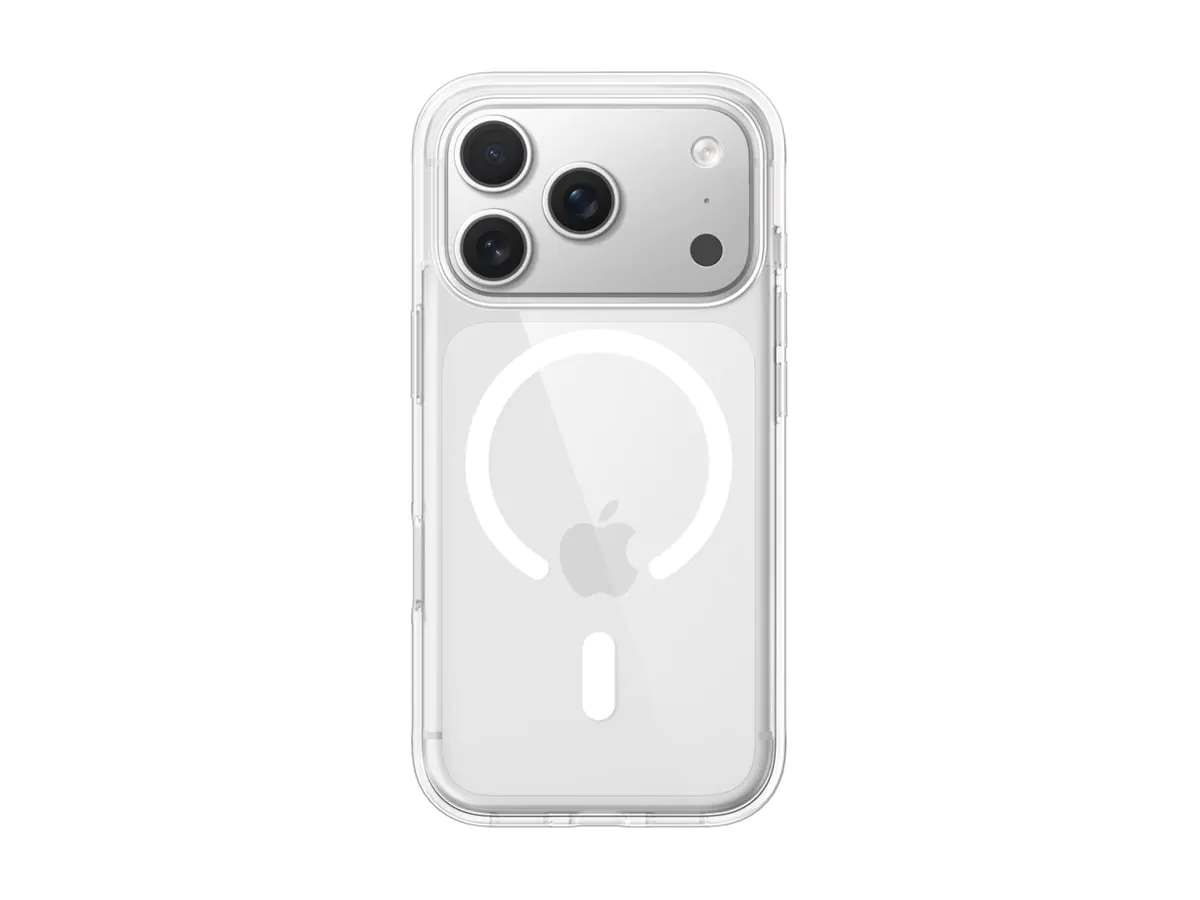 Belkin SheerForce Clear Series - Hintere Abdeckung für Mobiltelefon - MagSafe-Kompatibilität - aus recycelten Materialien hergestellt - klar - für Apple iPhone 17 Pro