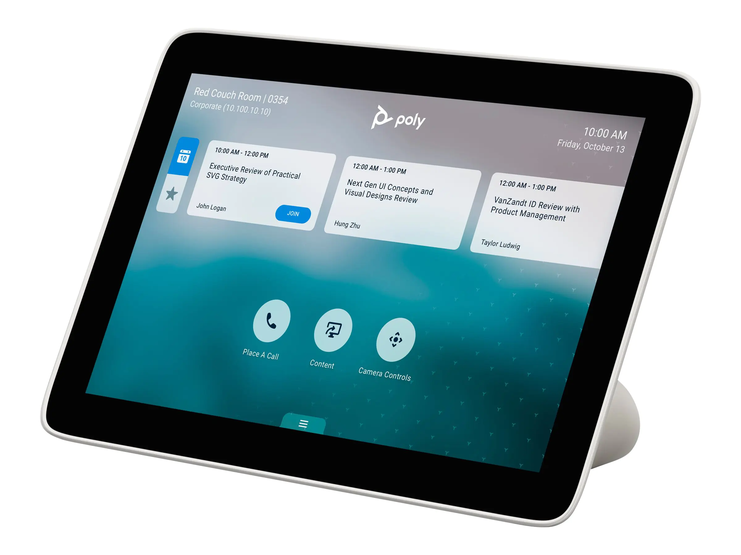 Poly TC8 - Touch Controller - Zoom Certified, Zertifiziert für Microsoft Teams - weiß