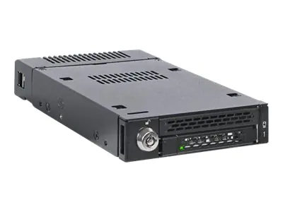Icy Dock ToughArmor MB833M2K-B - Mobiles Speicher-Rack mit Kühlkörper - M.2 - M.2 NVMe Card - SAS - Schwarz