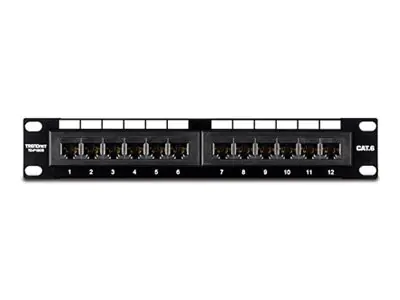 TRENDnet - Patch Panel - CAT 6 - RJ-45 X 12