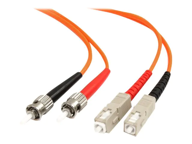StarTech 2m Fiber Optic Cable - Multimode Duplex 62.5/125 - LSZH - ST/SC - OM1 - ST to SC Fiber Patch Cable (FIBSTSC2) - Netzwerkkabel - SC multi-mode (M) zu ST multi-mode (M) - 2 m - Glasfaser - Duplex - 62,5/125 Mikrometer