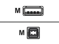 Helos - USB-Kabel - USB (M) zu USB Typ B (M) - USB 2.0 - 3 m - Schwarz