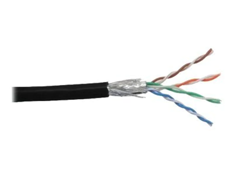InLine Patchkabel Cat.5e - schwarz - SF/UTP - AWG26 - PVC - 100m 72099S