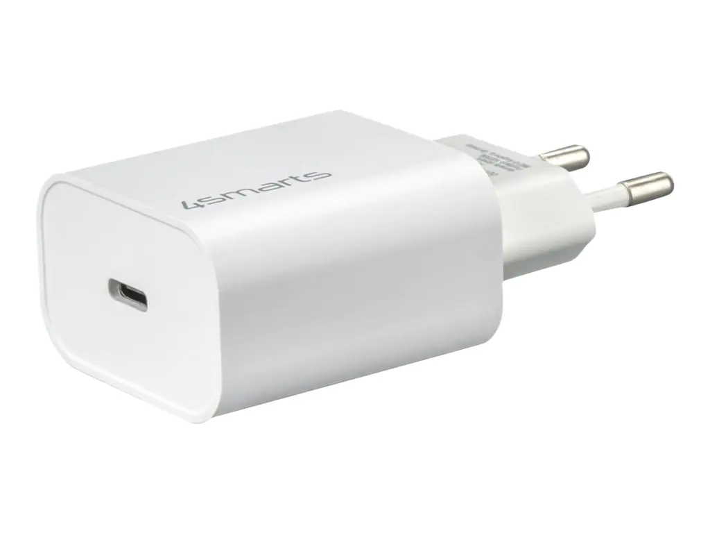 4smarts VoltPlug - Netzteil - 20 Watt - 3 A - PD (24 pin USB-C) - weiß