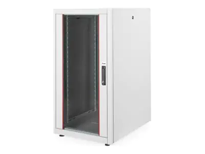 Equip Basic Flex Line - Schrank Netzwerkschrank - 600x800 mm, mit Glastür, abnehmbare und abschließbare Paneele, montiert - freistehend - Hellgrau, RAL 7035 - 22U - 48.3 cm (19") EBF-22-6080-G-BAAA