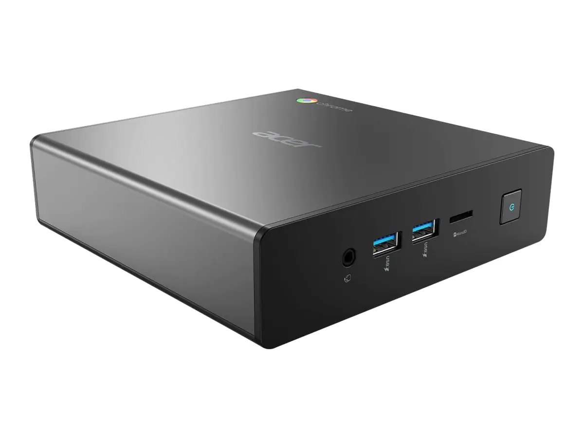 Acer Chromebox CXI4 - Mini-PC - 1 x Core i3 10110U / 2.1 GHz - RAM 8 GB - Flash - eMMC 64 GB - UHD Graphics - 1GbE - WLAN: Bluetooth 5.0, 802.11a/b/g/n/ac/ax - Chrome OS (mit Chrome Enterprise Upgrade) - Monitor: keiner - Schwarz