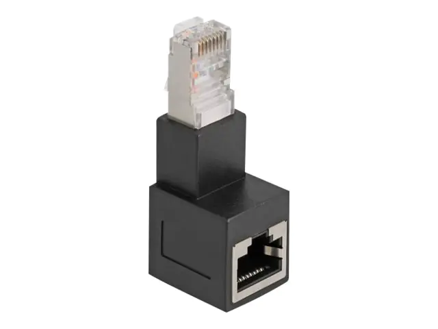 Delock - Modulare Eingabe - 90° nach unten gewinkelt - CAT 6/6a - RJ-45