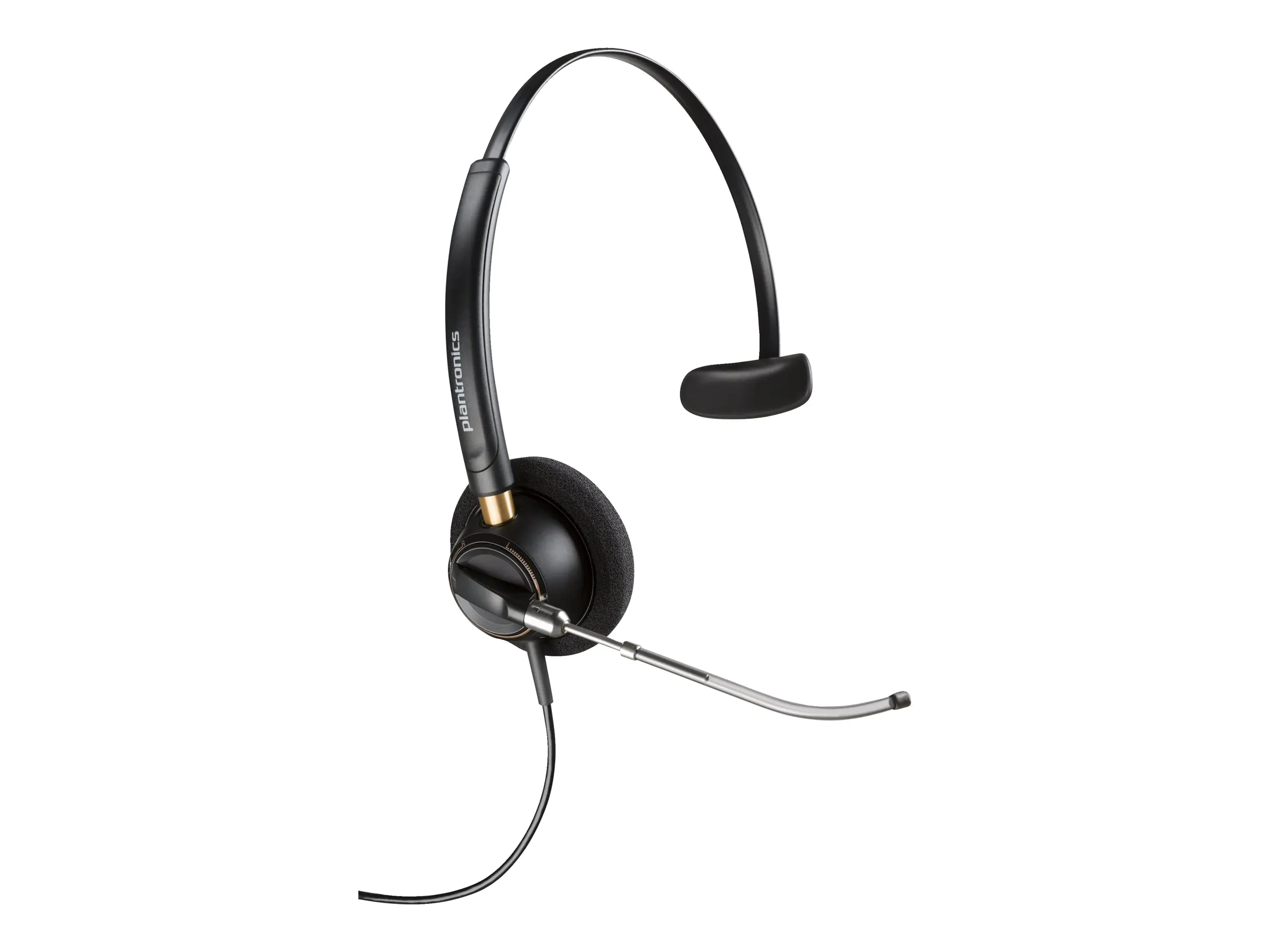 Poly EncorePro 510V - EncorePro 500 series - Headset - On-Ear - kabelgebunden - 3,5 mm Stecker - Schwarz - Zertifiziert für Skype für Unternehmen, UC-zertifiziert