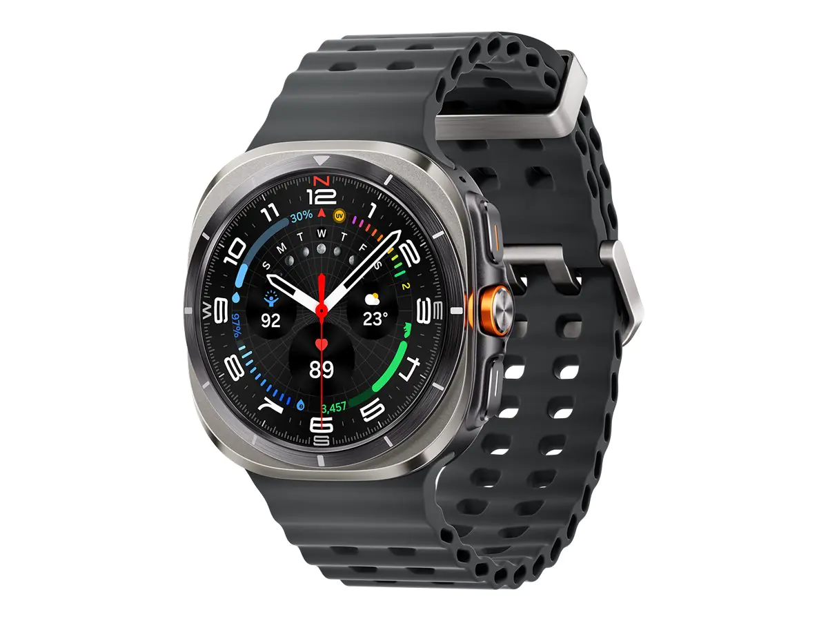 Samsung Galaxy Watch Ultra - 47 mm - Titan - intelligente Uhr mit Marineband - Gummi - Dark Gra