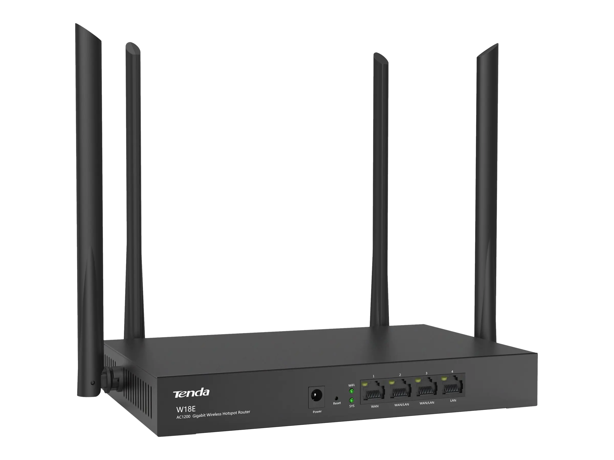 Tenda W18E - Wireless Router 1GbE - WAN-Ports: 3 - Wi-Fi 5 - Dual-Band