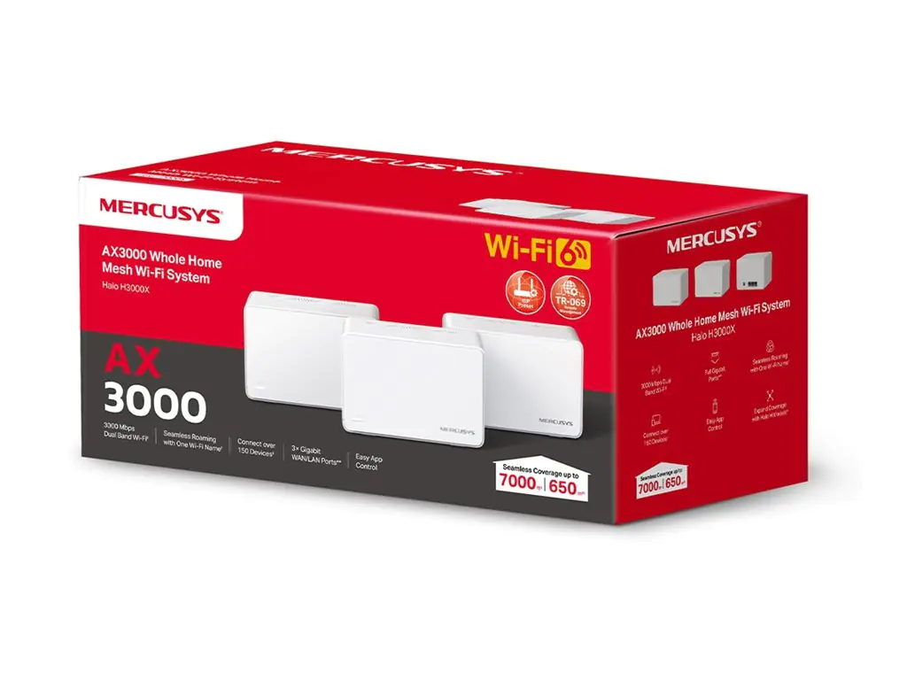 Mercusys Halo H3000X V1 - WLAN-System - (2 Router)