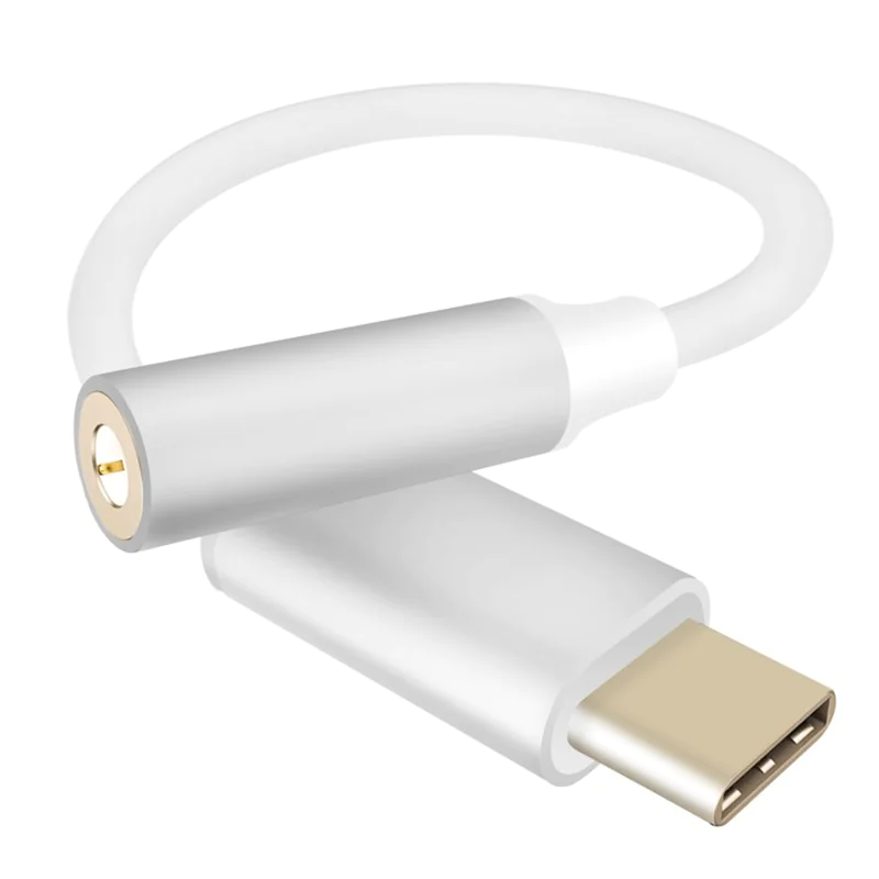 Helos Premium - Audio-Adapter - 24 pin USB-C männlich zu mini-phone stereo 3.5 mm weiblich - 10 cm - Silber
