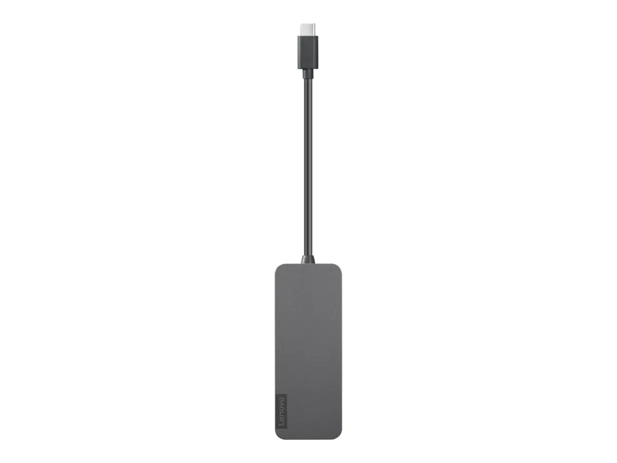 Lenovo USB-C to 4 Port USB-A Hub - Hub - 4 x SuperSpeed USB 3.0 + 1 x USB-C - Desktop - für IdeaPad 1 14; 3 14; ThinkBook 14s Yoga G2 IAP; ThinkPad T14s Gen 3; Yoga Slim 9 14