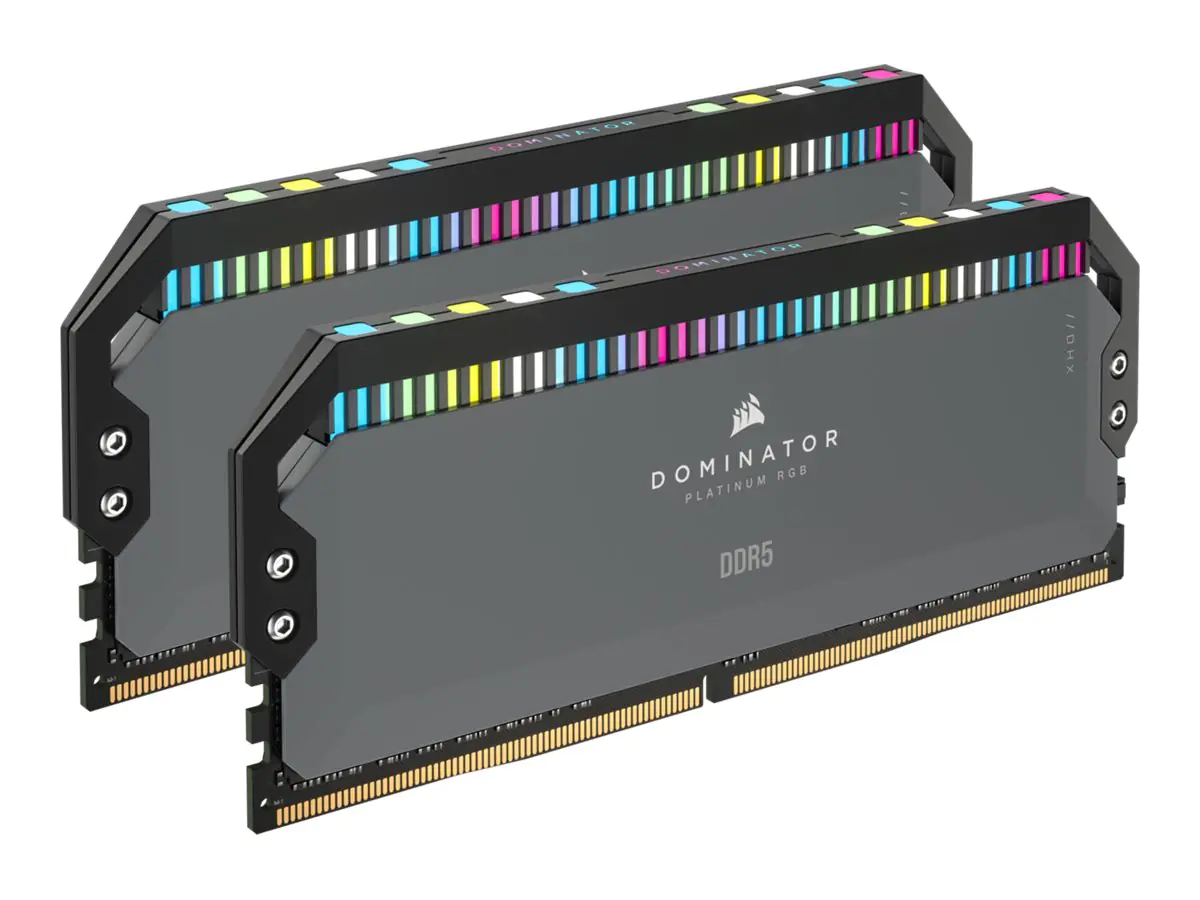 CORSAIR Dominator Platinum RGB - DDR5 - Kit - 32 GB: 2 x 16 GB - DIMM 288-PIN - 5200 MHz / PC5-41600 - CL40 - 1.25 V - Cool Gray