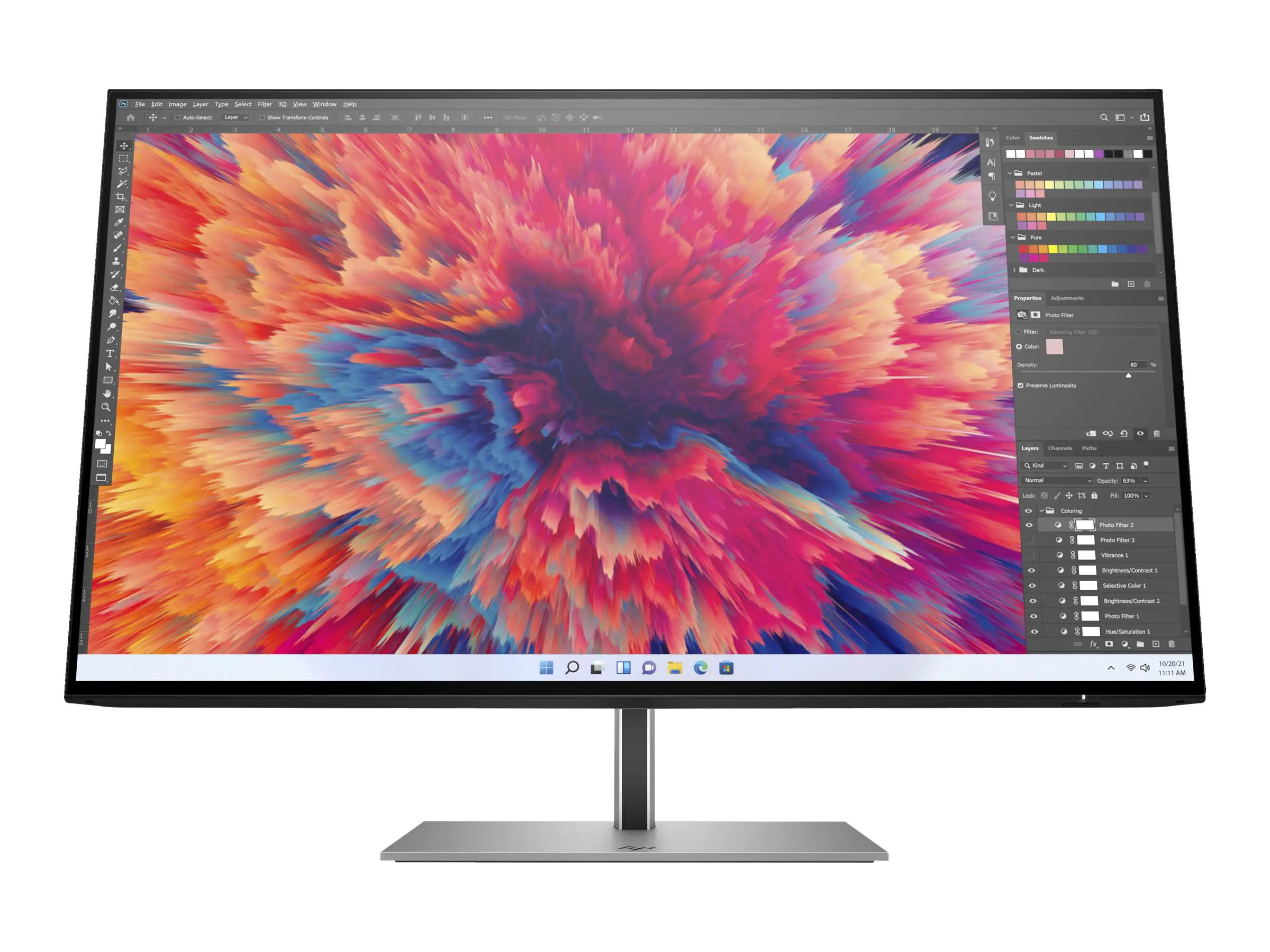 HP Z24q G3 - LED-Monitor - 60.5 cm (23.8") - 2560 x 1440 QHD @ 90 Hz - IPS - 400 cd/m² - 1000:1 - HDR400 - 5 ms - HDMI, DisplayPort - für HP 250 G9 Notebook; Elite 800 G9; ZBook Firefly 14 G9 Mobile Workstation